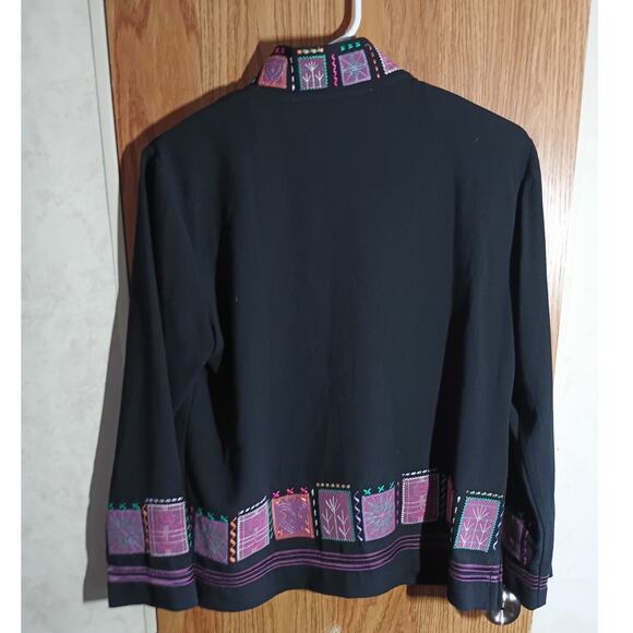 Drapers Damons Embroidered Jacket Top Petite Small Boho Artwear Folk Bohemian - Picture 5 of 9